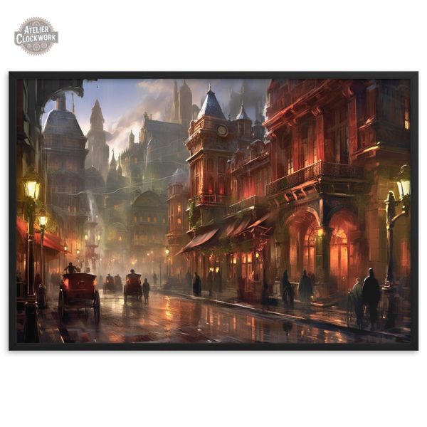 Éléments architecturaux steampunk en tableau
