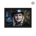 Fille steampunk au look vintage sur toile décorative