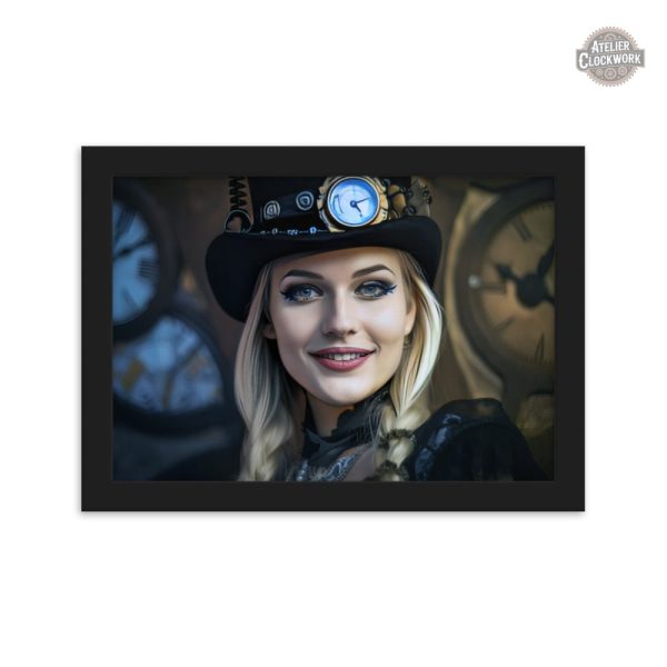 Fille steampunk au look vintage sur toile décorative
