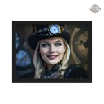 Illustration steampunk d'une jeune femme fascinante
