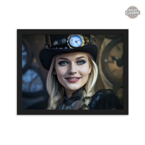 Illustration steampunk d'une jeune femme fascinante