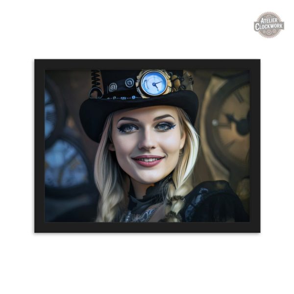 Illustration steampunk d'une jeune femme fascinante