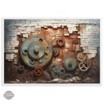 Tableau Steampunk moderne en déco murale