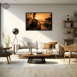 Tableau vintage Train Vapeur
