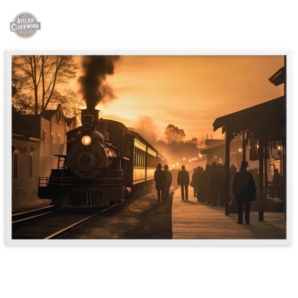 Illustration de train à vapeur victorienne