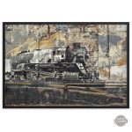 Art mural steampunk avec éléments industriels