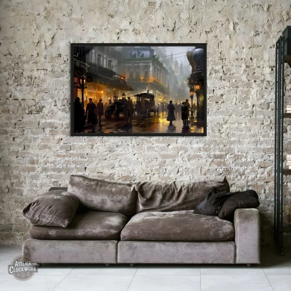 Tableau artistique sur le thème de la ville