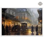 Illustration Steampunk de paysage urbain