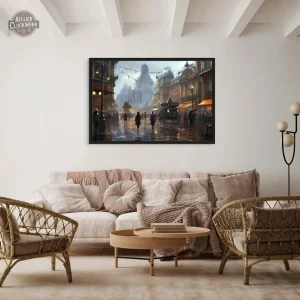 Tableau Ville Vintage Steampunk