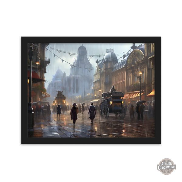 Art mural steampunk avec ambiance nostalgique