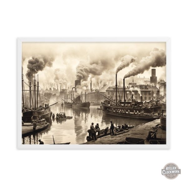 Affiche originale au design industriel élégant