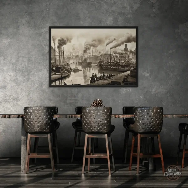 Tableau noir et blanc au style rétro