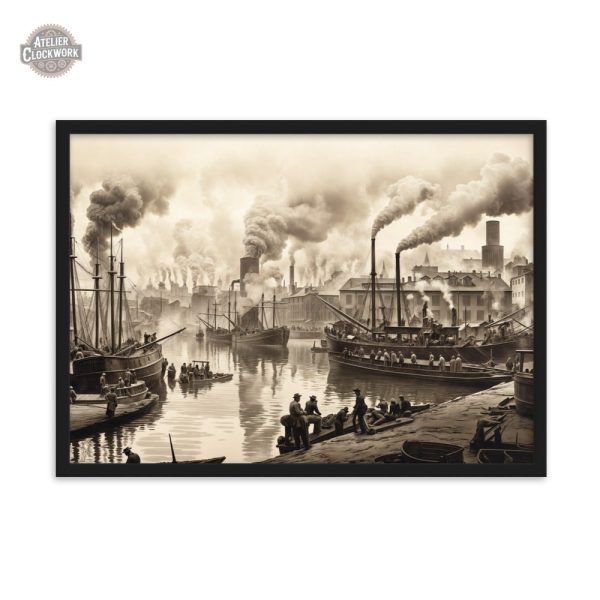 Illustration vintage au style industriel chic