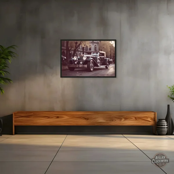 Tableau vintage sur le thème de la voiture
