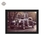 Œuvre d'art vintage inspirée des voitures