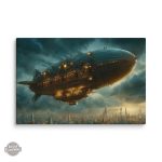 Illustration de zeppelin en design vintage
