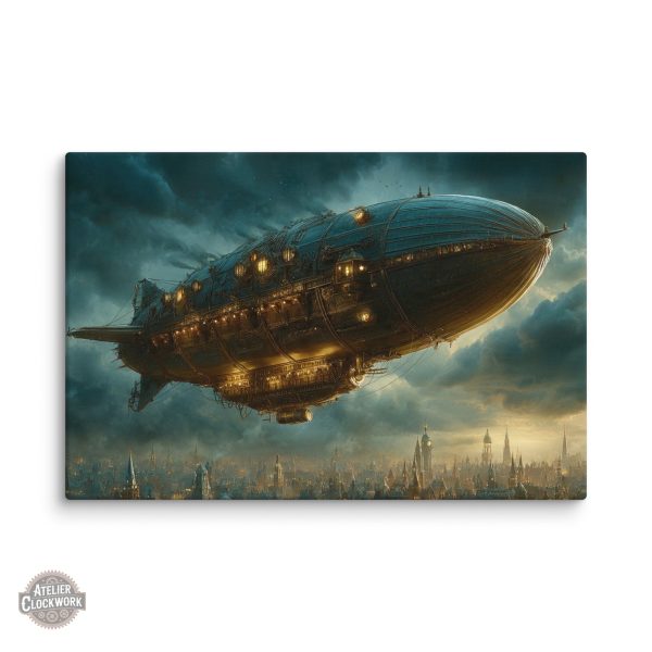 Illustration de zeppelin en design vintage