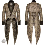 Redingote Gothique Brocart Or pour homme