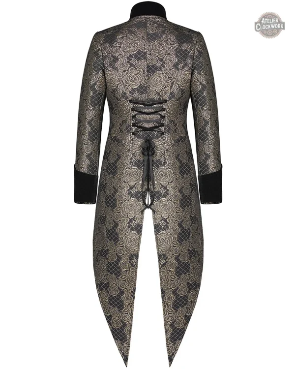 Vêtement steampunk homme avec brocart doré