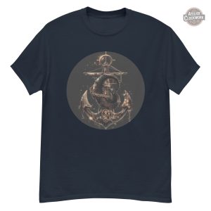 Design steampunk sur tee-shirt à ancre marine