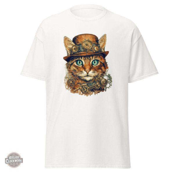 Tee shirt chat avec une touche steampunk
