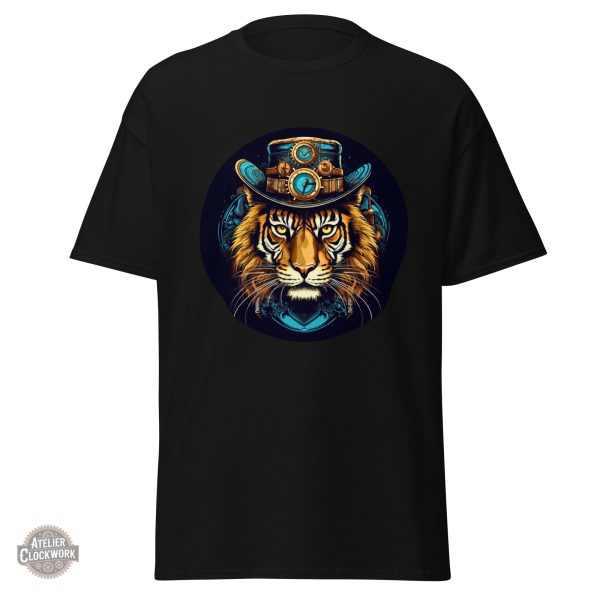 tee-shirt-avec-tete-de-tigre-1 T-Shirt Tête de Tigre Steampunk