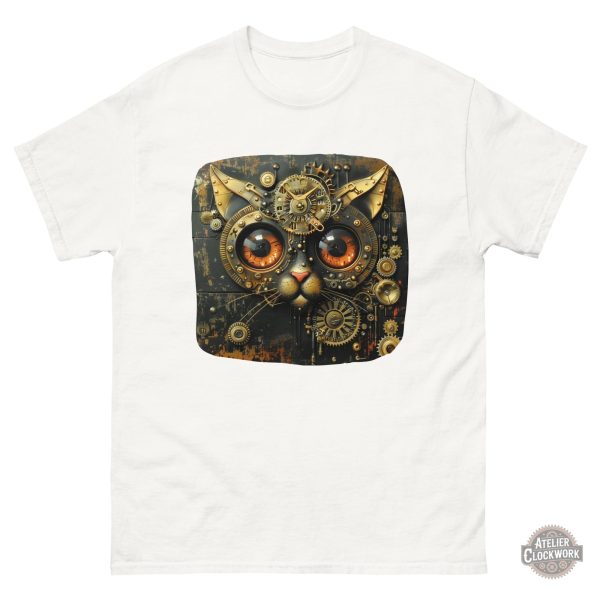 T-shirt design chat steampunk pour un look audacieux