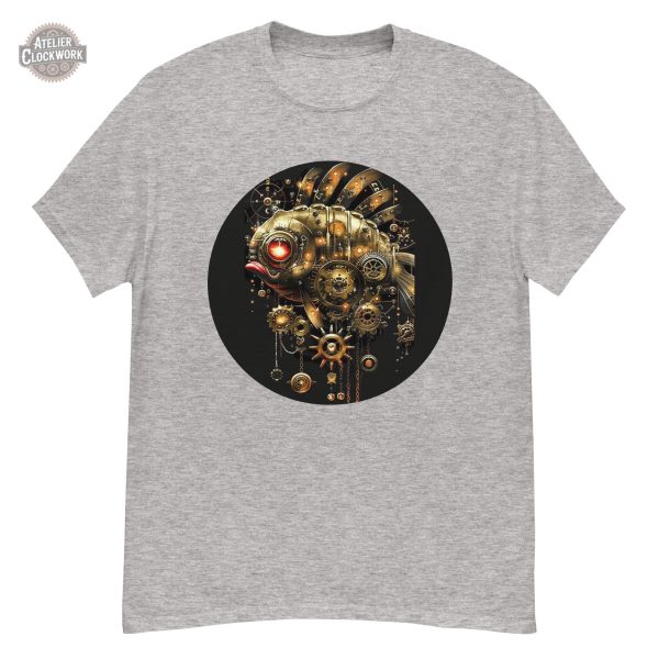 Tee Shirt poisson au style steampunk audacieux