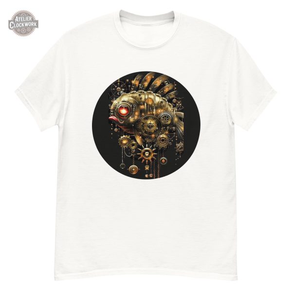 Tee Shirt steampunk, motif poisson captivant