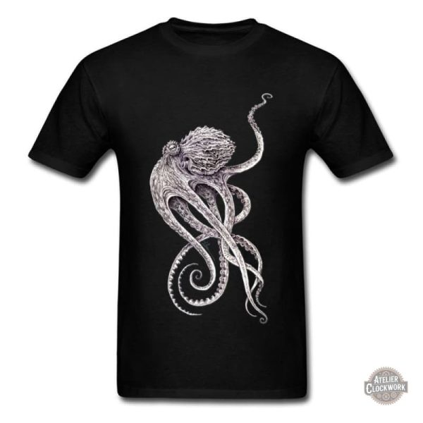 tee-shirt-poulpe-steampunk-store-1 T-Shirt Steampunk Poulpe - Originalité et confort