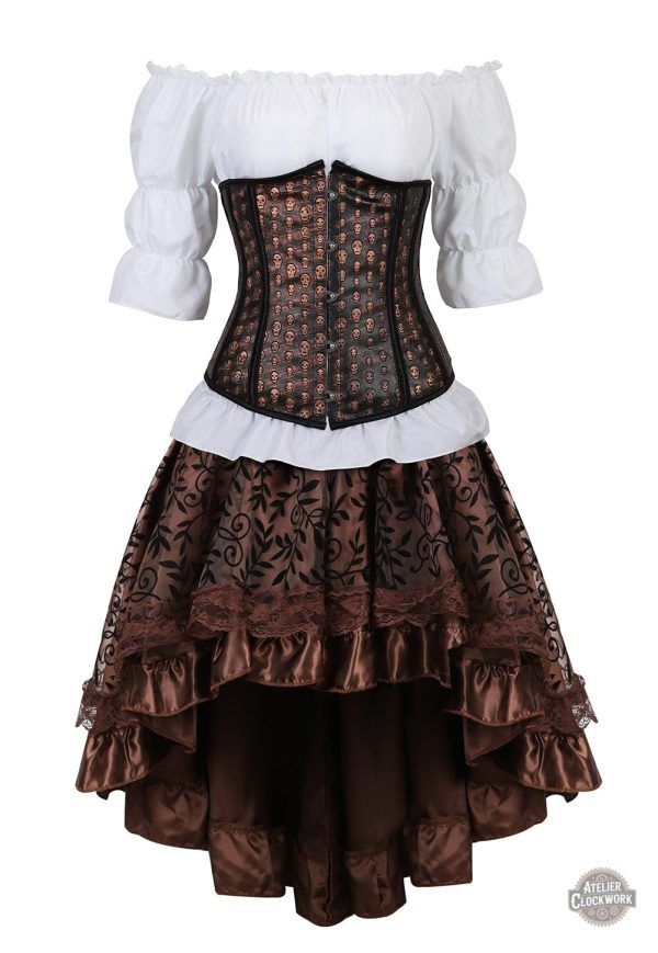 Tenue femme pirate élégante avec détails steampunk