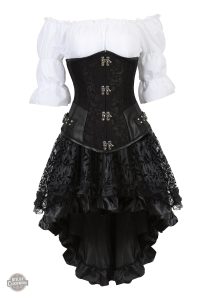 Costume femme style pirate avec éléments steampunk