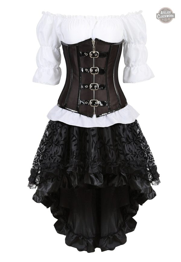 Tenue steampunk pour femme, look de pirate audacieux