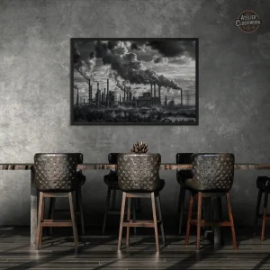 Affiche décorative style industriel pour mur