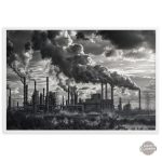 Affiche vintage en toile - design industriel