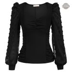 Top sophistiqué avec transparence subtile