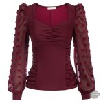 Chemise avec manches en dentelle délicate