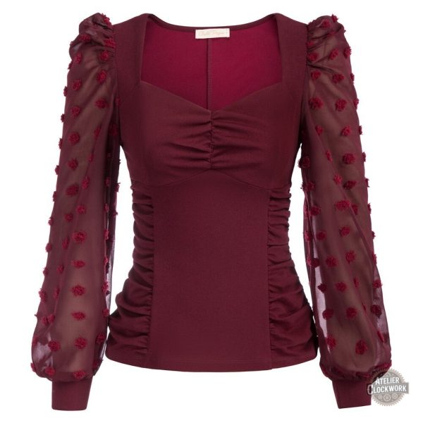 Chemise avec manches en dentelle délicate