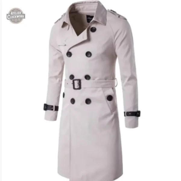 Manteau long homme style rétro chic