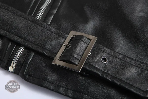 Veste de moto en cuir pour homme fashion