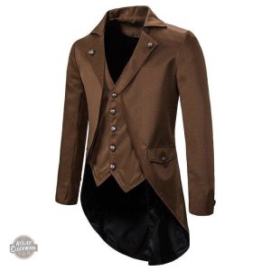 Redingote steampunk élégante pour homme