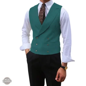 Veste élégante sans manches pour homme, style steampunk