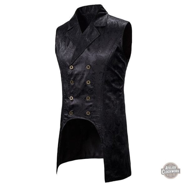 Détails raffinés de la veste sans manches steampunk