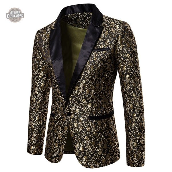 Veste Dorée Homme Cabaret - Steampunk Dandy