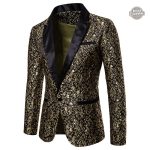 Veste dorée au style élégant et audacieux pour homme