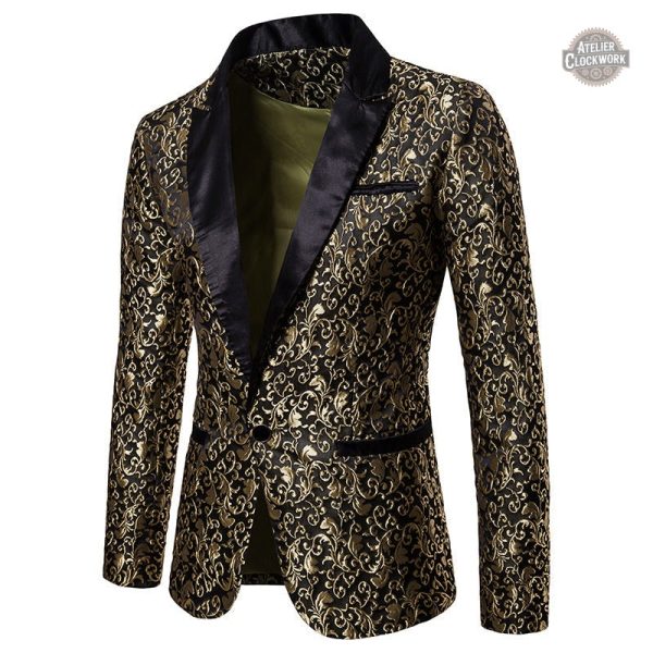 Veste dorée au style élégant et audacieux pour homme