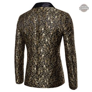 Veste steampunk dorée pour un look dandy unique