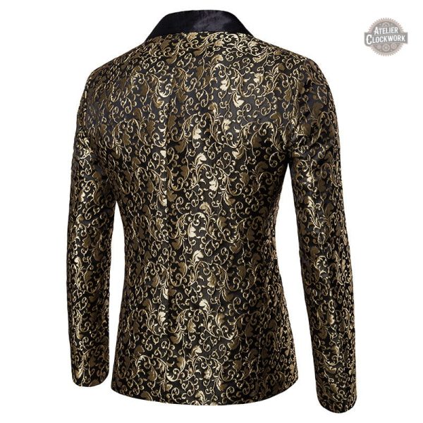 Veste steampunk dorée pour un look dandy unique