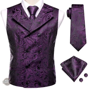 Gilet veston homme violet - La City, style steampunk