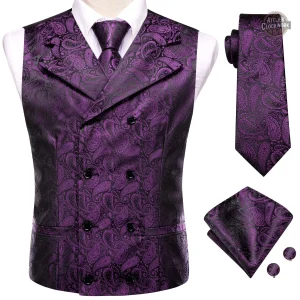 Gilet costume homme violet, tendance steampunk